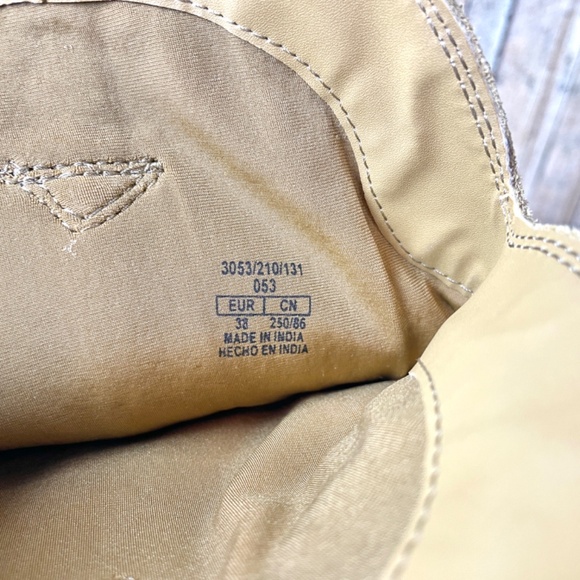 Zara Embroidered Taupe/Tan Suede 15.5” Pull-On Boots, Size 7.5 - Picture 8 of 15